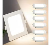 Aigostar LED Encastrable, 6W Équivalent à 51W, Lumière du jour 4000K, Blanc, Spot LED Interieur Encastrable, Ф95-100mm, Pack de 6