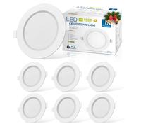 Aigostar LED Spot Encastré, haute luminosité, Spots LED Encastrables Plafond, 9W equivalent 72W incandescence, AC 230V, Lumière naturelle 4000K, pour salle de bain, salon, Ф118-128mm, Lot de 6