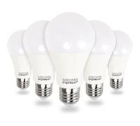 Aigostar - Lot de 5 ampoules LED E27 (grosse vis), 12W. Lumière couleur chaude 3000K, 984 lm. Grand angle 280º. Non dimmable. Couleur G