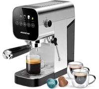 Aigostar Machine Expresso 20 Bars pour Capsules et Café Moulu Inox