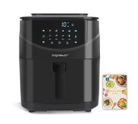 Aigostar Melodia - Friteuse à air + cuiseur vapeur 2 en 1. 0% BPA 7L 1700W 8 menus préprogrammés + mode manuel. Recettes.