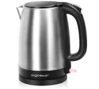 Aigostar Milo - Bouilloire Électrique en Acier Inoxydable 1,7 L, 2200W avec Filtre Anticalcaire, sans fil, Arrêt Automatique, idéal pour le thé, le café, la nourriture pour bébé, Sans BPA, Noire