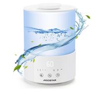 Aigostar Humidificateur d'Air 2,5L Ultra Silencieux avec Diffuseur d’Huiles Essentielles, Minuterie 8H & Veille, Arrêt Auto, 3 Niveaux de Brume, LED 7 Couleurs - Idéal pour Bébé, Chambre, Bureau