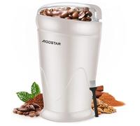 Aigostar Moulin à Café Électrique, Moulin à Épices Avec Lame En Acier Inoxydable, Moulin Multifonctionnel pour Moudre Grains à Café, Épices, Graine, Capacité de 60 gr, 150W, Blanc Lait