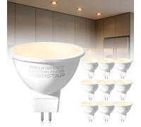 Aigostar MR16 Ampoules LED GU5.3, 6W=45W, 3000K, AC/DC 12V, Lot de 10