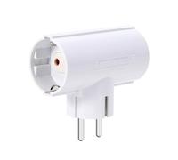 Aigostar Multiprise Electrique Murale Fiche Multiprise 2 en 1 avec Protection Contre Anti-Surtension,16A,Blanc（Non Applicable au marché français）