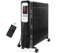 Aigostar Oil Monster - Radiateur à bain d’huile 2500W, 13 éléments chauffants. 3 modes + ECO, minuterie 24h, thermostat réglable. Écran LED, télécommande, silencieux.