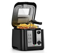 Aigostar Olivia - Friteuse compacte 0% BPA. 2.5L, 1650W. Grande fenêtre et thermostat, filtre anti-odeurs et fumée.
