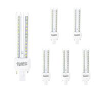 Aigostar - Pack de 5 ampoules LED PLC 2U de 11W. G24d-3, Lumière blanche froide 6500K, 1070 lumens