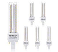 Aigostar Pack de 5 Ampoules LED PLC G24d-3 11W, Blanc Chaud 3000K, 1070lumens, Non réglable, Ampoule LED 2U