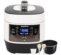 Aigostar Panda - Autocuiseur Électrique Multifonction 14-en-1, 5.5L, 1000W, Cuisson sous Pression, Cuisson Lente, Friture, Yaourt, Riz, Écran LED, Minuterie 24h, 9 Sécurités,Livré avec Accessoires