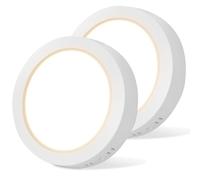 Aigostar Plafonnier LED, 12W equivalent 108W, Luminaire Plafonnier 1300LM Haute Luminosité Blanc Chaud 3000K, Lampe Plafond Applicable à Salle de Bain Salon Cuisine Garage Intérieur Ø17.4cm,2pcs