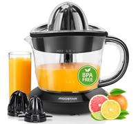 Aigostar Presse Agrume Électrique 700ml, 2 Cônes Interchangeables, Thomas | Compatible lave-vaisselle, 2 Sens de Rotation, Sans BPA, Base stable, Couvercle anti-poussière, 40W