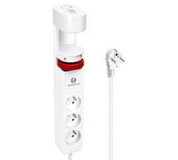 Aigostar Prise de Table avec Interrupteur, Multiprise avec 3 Prises 2 USB et 1 Type C, Multiprise de Bureau avec Câble 1.5M Câble à la Maison et au Bureau, Blanc