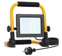 Aigostar - Projecteur de Chantier LED 20W,1850LM,Lampe Chantier avec Prise,étanchéité e Portable,Lampe de Travail Mince et Léger, Rotation à 360°,Super Brillante,Lumière Blanche 6500K