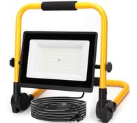 Aigostar - Projecteur de Chantier LED avec Cordon de 4M,100W,Éclairage Chantier Puissant,9000LM,Étanche IP65 e Portable,Lampe Travaux avec Prise,Idéal pour Intérieurs et Extérieurs,6500K