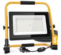 Aigostar - Projecteur de Chantier LED avec Cordon de 4M,150W,Éclairage Chantier Puissant,13500LM,Étanche IP65 e Portable,6500K,Lampe Travaux avec Prise,Idéal pour Intérieurs et Extérieurs
