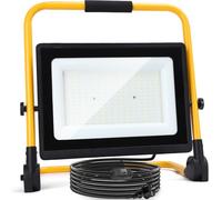 Aigostar - Projecteur de Chantier LED avec Cordon de 4M,200W,Éclairage Chantier Puissant ,18000LM,Étanche IP65 e Portable,6500K,Lampe Travaux avec Prise,Idéal pour Intérieurs et Extérieurs
