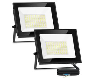 Aigostar Projecteur LED Extérieur 50W 4500lm Projecteur Exterieur LED Blanc Froid 6500K, IP65 Imperméable, pour Jardin,Patio,Cour,Garage. 2 pcs