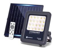 Aigostar Projecteur Solaire LED d’extérieur avec grand panneau solaire, 50W, batterie de grande capacité,IP65, 6500K, Projecteur LED extérieure pour jardins, portes, garages,câble de 2M