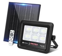 Aigostar Projecteurs solaires extérieurs avec télécommande, 100W émetteurs LED, 6500K, IP65, réglage de luminosité et de minuterie