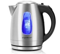 Aigostar Queen 30CDZ - Bouilloire électrique 0% BPA avec illumination LED, d'une capacité de 1,7 litres, puissance de 2200W, en acier inoxydable poli. Système de protection contre l'ébullition à vide.
