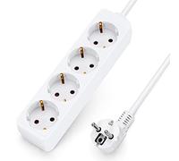 Aigostar Rallonge 4 Prises avec câble de 3 mètres, Couleur Blanche