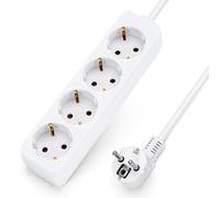 Aigostar Rallonge 4 Prises avec câble de 5 mètres, Blanc