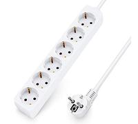 Aigostar Rallonge de 6 Prises avec câble de 1,5 m, Couleur Blanche