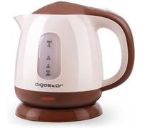 Aigostar Romeo - Bouilloire électrique petite capacite de 1 litre, Mini Bouilloire sans fil, 1100 W, Sans BPA, Résistance cachée, Niveau d'Eau Visible, Filtre Anti-Calcaire, Base 360°, Range câble