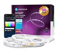 Aigostar Ruban LED Connecté Alexa, LED RGB Chambre 15M, Compatible avec Alexa/Google Home, Synchroniser avec Rythme de Musique, Bande LED pour Chambre/Salon/Barre/Maison/Gaming Room/Fête