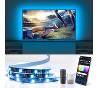 Aigostar Ruban LED TV Connecté Alexa, Bande LED TV RGB 2M, Compatible avec Alexa/Google Home, Synchroniser avec Rythme de Musique, LED Strip pour Téléviseurs de 32" à 60"