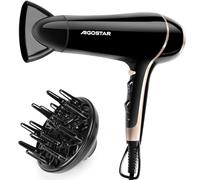 Aigostar Seche Cheveux 2400W 2 Vit. / 3 Temp. /Air Froid, Séchage Rapide, Diffuseur & Concentrateur, Soins Quotidiens,- Pour Cheveux Bouclés et Lisses