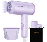 Aigostar Seche Cheveux de Voyage Pliable, Avec Sac Anti-poussière, Violet