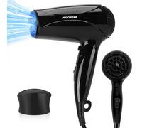 Aigostar Sèche-Cheveux Ionique avec Manche Pliable, 3 Réglages de Température, Sèche-Cheveux de Voyage Léger 2400W