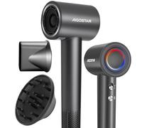 Aigostar Seche Cheveux Professionnel 200 Millions Ionique Sèche Cheveux, 55dB, 110.000 U/min, Séchage rapide, 4 Températures & 3 Vitesses, 55dB Faible Bruit Diffuseur Magnétique et Buse Inclus