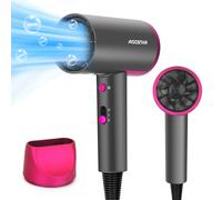 Aigostar Sèche-cheveux professionnel, sèche-cheveux 2200 W, technologie d'ions négatifs, 2 vitesses, 2 réglages de chaleur et d'air froid, léger