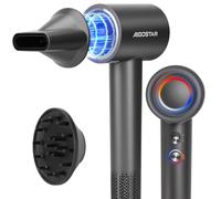 Aigostar Sèche-Cheveux Silencieux - 55 dB Réels, 200M Ions, 450g Léger, Moteur BLDC 110.000 tr/min, Accessoires Magnétiques - Sans Abîmer les Cheveux, Idéal Nuit & Voyage