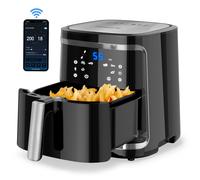 Aigostar Smart Cube - Friteuse à air intelligente sans huile. 1900W, 7L. Mode manuel, écran tactile LED, 7 fonctions préréglées + maintien au chaud et mode manuel. Connexion Wifi. Sans BPA.