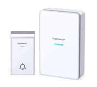 Aigostar Sonnette sans fil Extérieur Étanche - Kit Carillon Électronique 150M 36 Sonneries 3 Niveaux Volumes DC Blanc