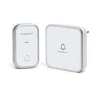 Aigostar Sonnette sans fil, Pas Besoin de Pile, Sonnette de Porte Étanche Kit de Carillon Electronique, Carillon de Porte, 36 Mélodies au 3 Niveaux Volumes, Blanc