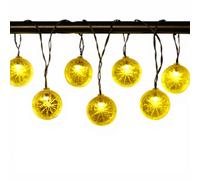 Aigostar SunGlow S10 - Guirlande Lumineuse Solaire, 10 LED, Lumière Chaude, IP44, Batterie Ni-MH, Motif Citron