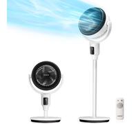 Aigostar Ventilateur Circulation d'Air,9 Vitesses, 24W DC,Oscillation 3D, Minuterie 9h,Ventilateur sur Pied Silencieux, Bureau/Table