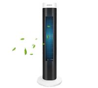 Aigostar Ventilateur Colonne Silencieux 76cm, 3 Vitesses Puissantes, Oscillation 85°, Minuterie 120min, Économique 45W avec Poignée Intégrée, Noir & Blanc pour Chambre/Salon/Bureau-Ben