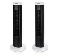 Aigostar Ventilateur Colonne Silencieux 76cm, 3 Vitesses Puissantes, Oscillation 85°, Minuterie 2H, Sécurisé pour Enfant, Économique 45W avec Poignée Intégrée,2PCS-Ben