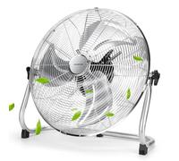 Aigostar Ventilateur Industriel sur Pied 51 cm,3 Pales Métalliques,3 Vitesses,Ventilateur Puissant de 100W,Oscillation 135°,Design Métal Chromé-Clover