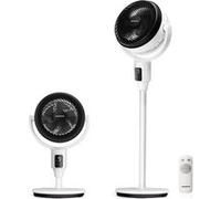 Ventilateur sur Pied 23dB Silencieux, Ventilateur avec Télécommande, Minuterie 9H et 9 Vitesses,Oscillant 135°+85°,avec Pastille