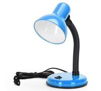 Aigostar Vintage Lampe de Bureau， Lampe de Table Retro avec Prise， Sans Ampoule， Compatible avec Les Ampoules LED Modele E27， Colonne de Lampe Reglable， Bleu