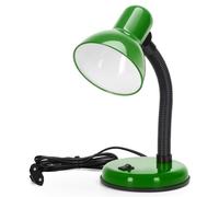 Aigostar Vintage Lampe de Bureau, Lampe de Table Retro avec Prise, Sans Ampoule, Compatible avec Les Ampoules LED Modele E27, Colonne de Lampe Reglable, Vert