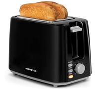 Aigostar Warrior 30JRL - Grille-pain 2 fentes extra-larges et 7 niveaux de brunissage. Fonctions toaster, décongeler, réchauffer et annuler. 750W, 0% BPA. Design exclusif.
